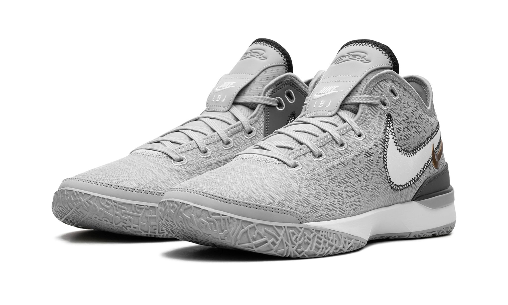 Zoom LeBron NXXT Gen "Wolf Grey Metallic Gold" - 2