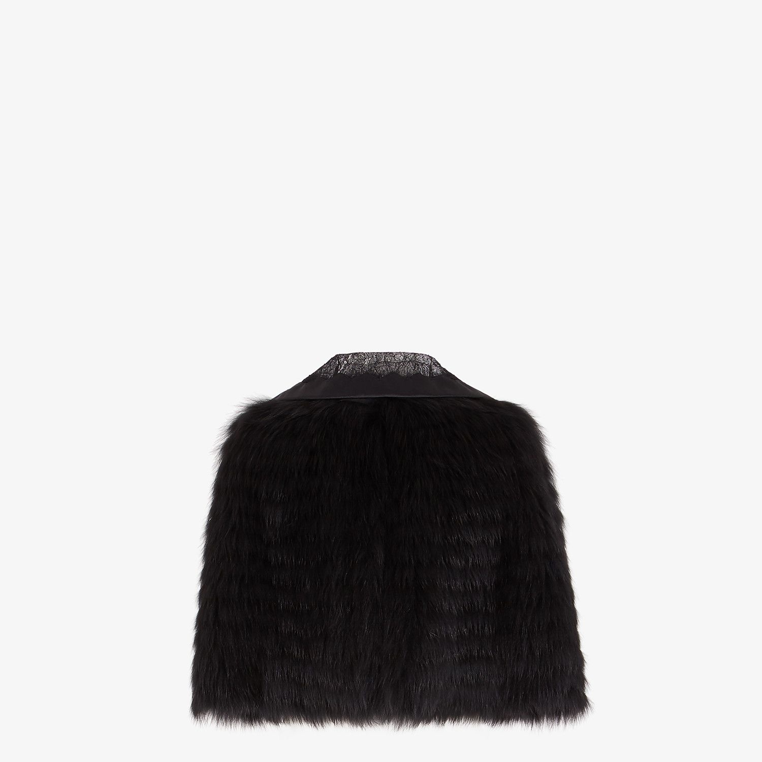 Black fox fur cape - 2