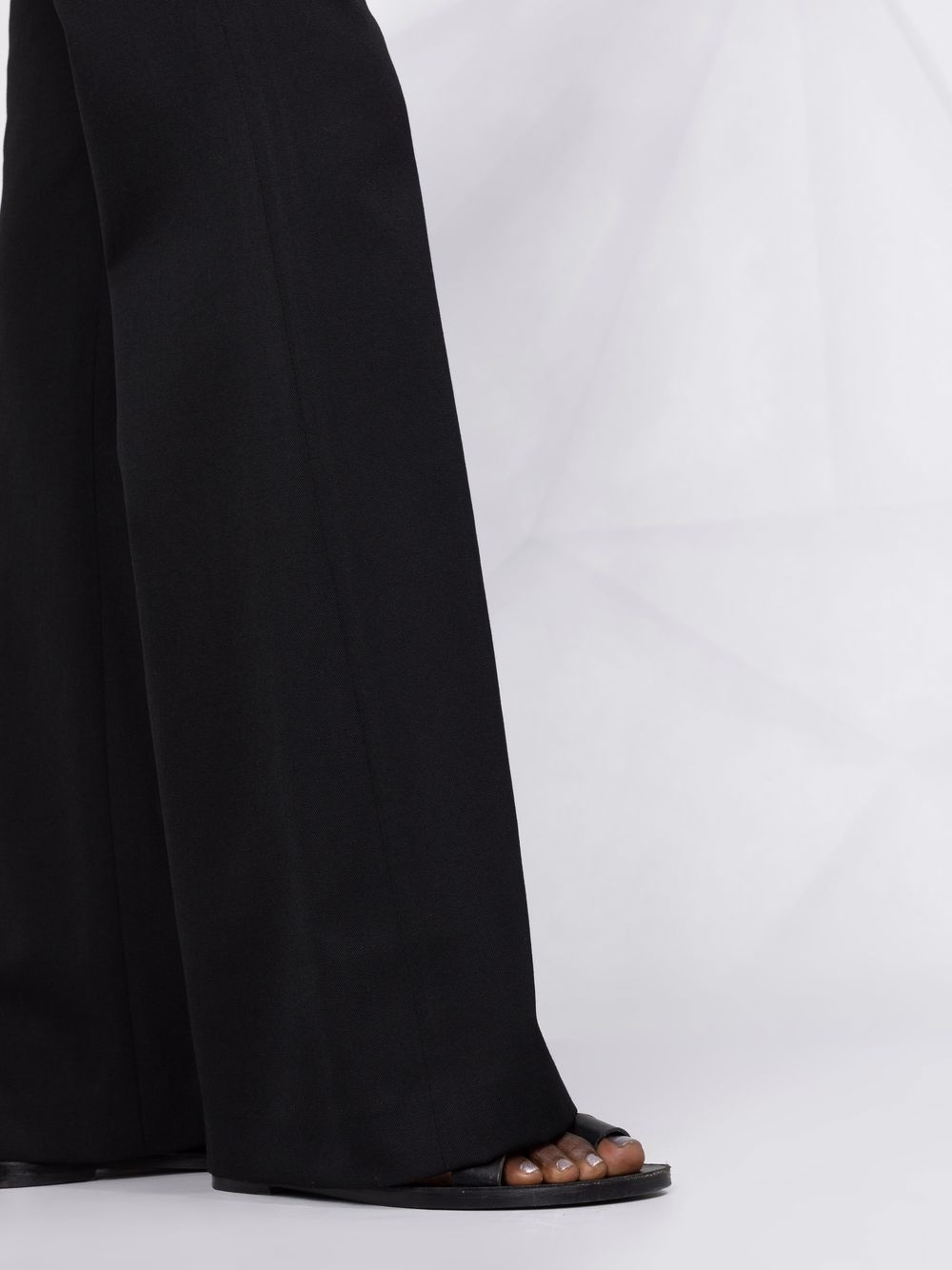 high-waisted flared trousers - 5