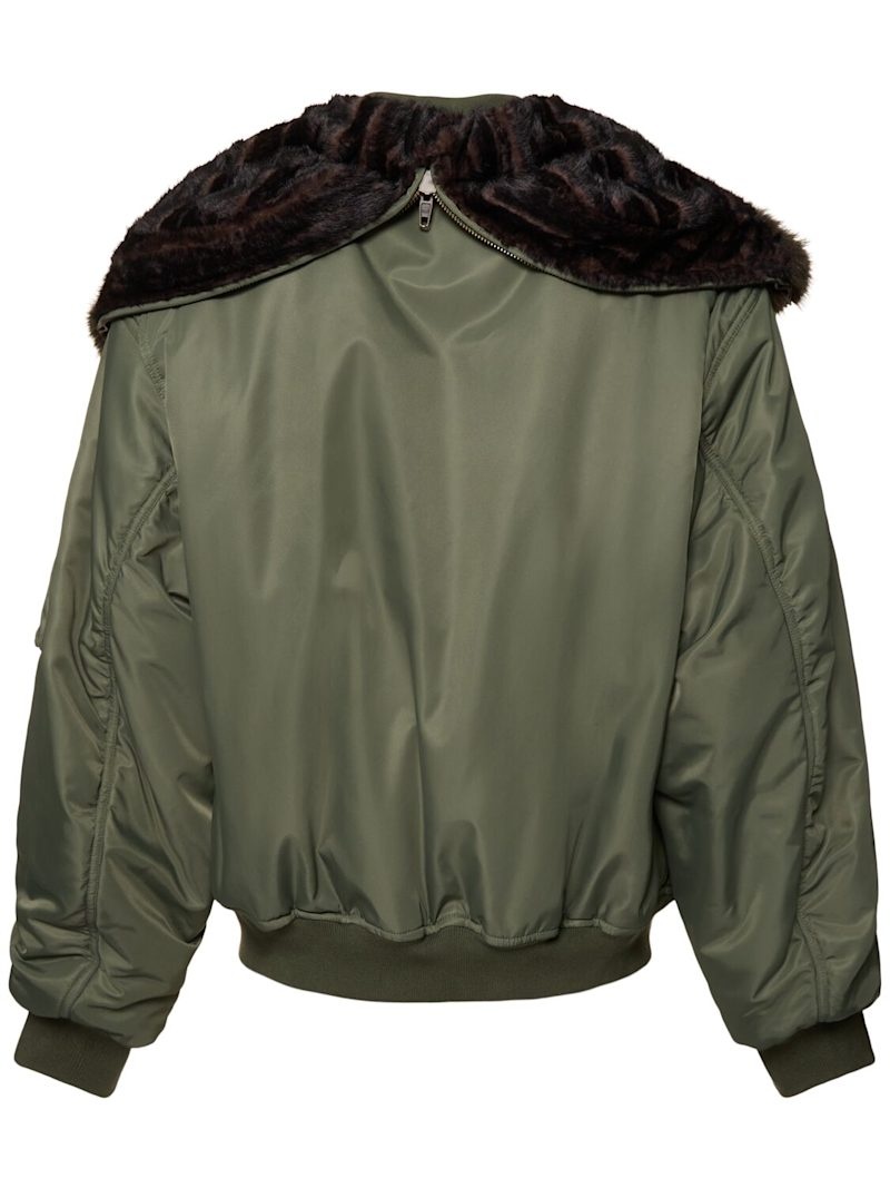 Hooded nylon bomber jacket - 2
