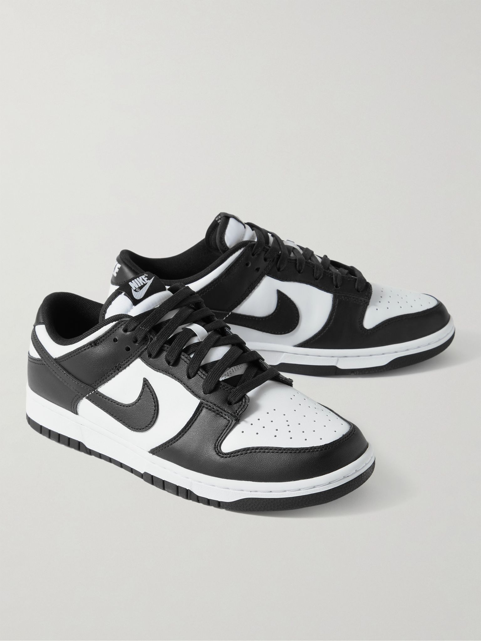 Dunk Low Retro Leather Sneakers White - 3