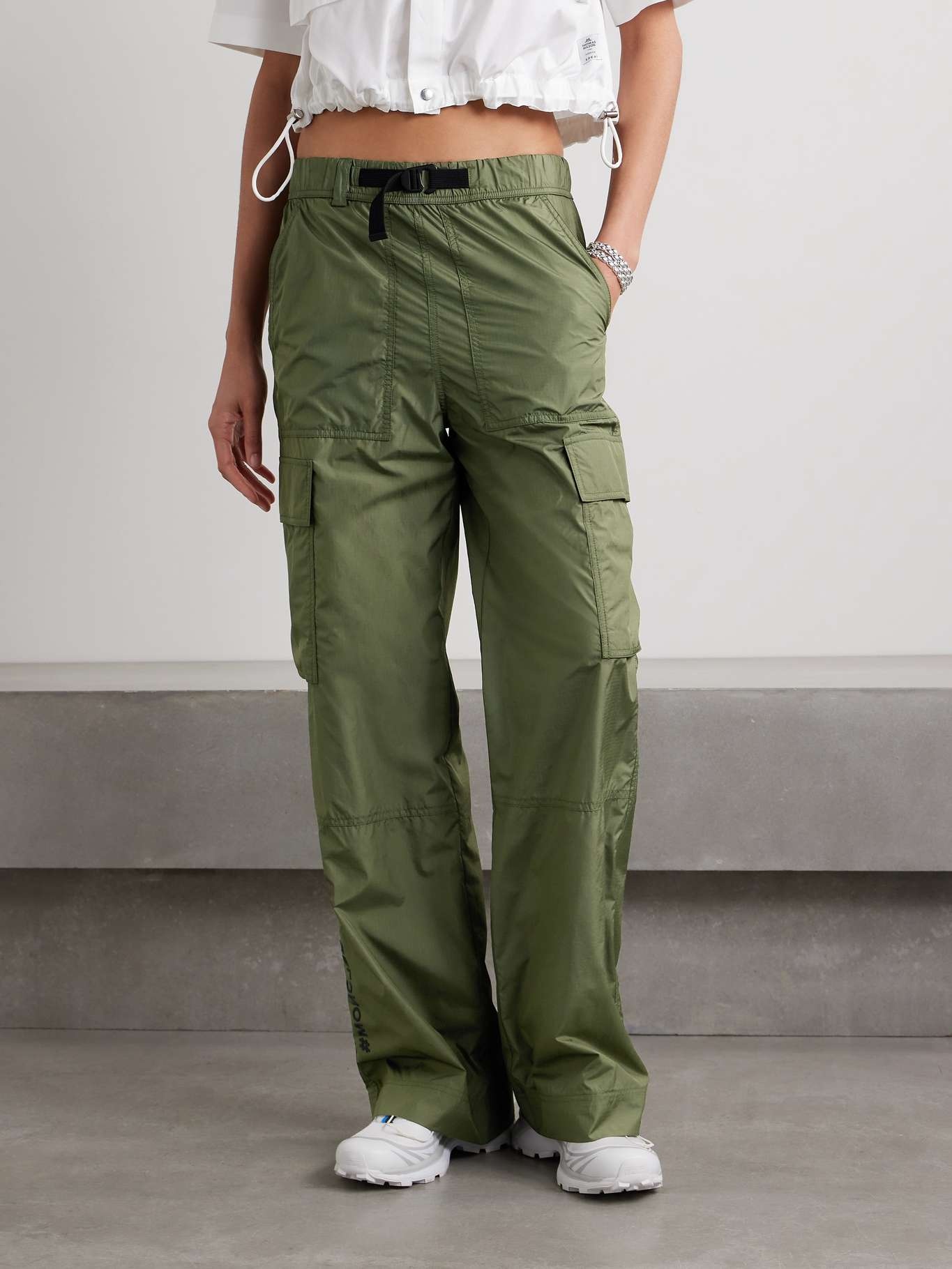 Belted ripstop cargo pants - 3