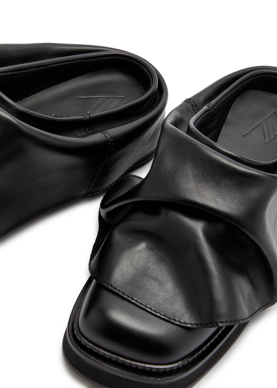 The Attico Mini Robin Gathered Leather Mules - 4