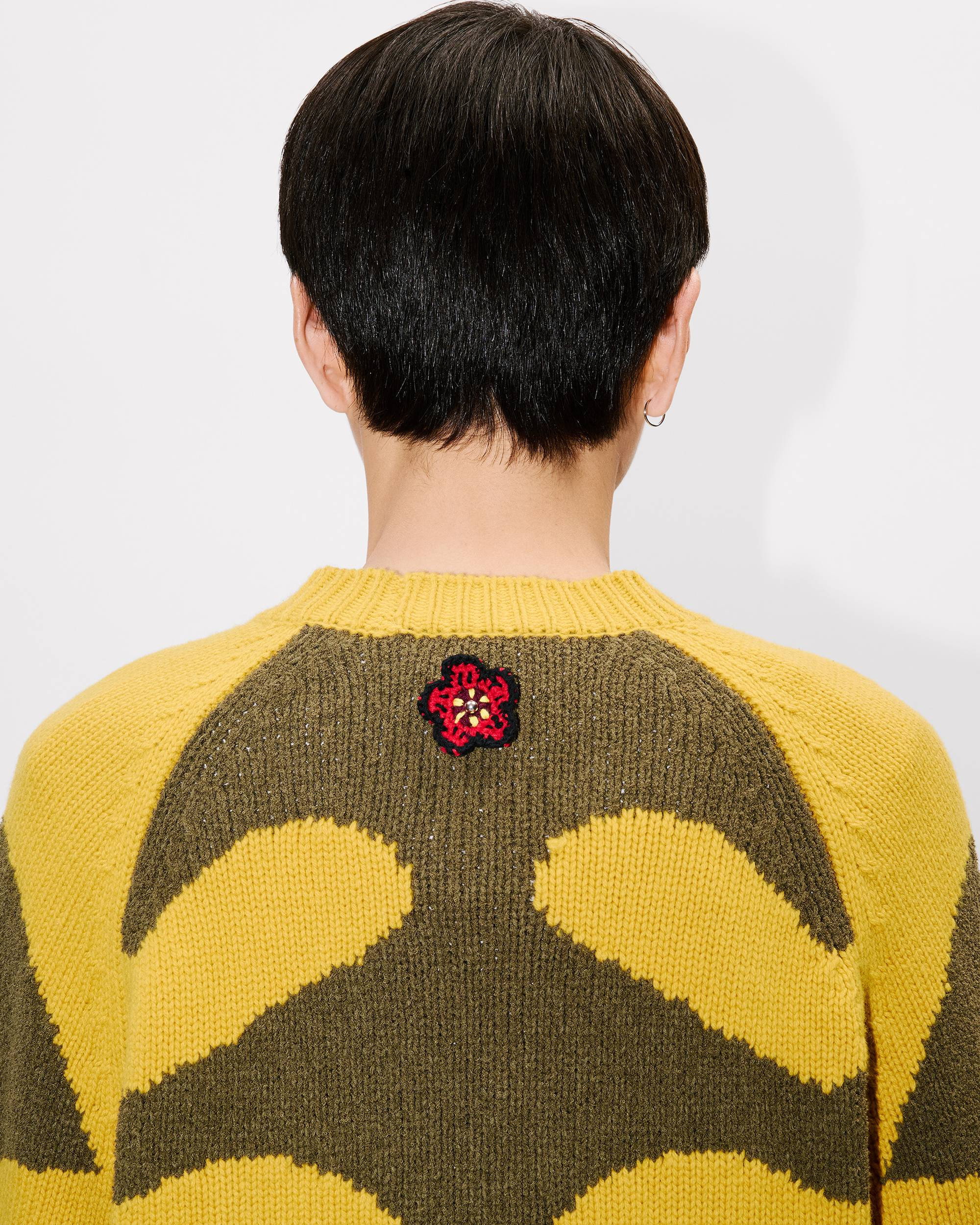 'KENZO Pachinko' embroidered jumper in wool cotton - 7