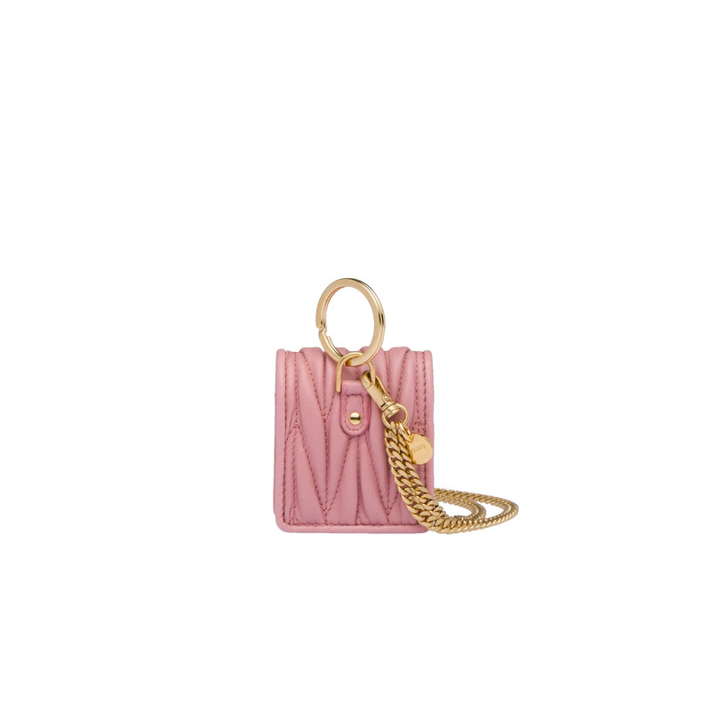 Miu Miu Matelassé nappa leather AirPods case outlook