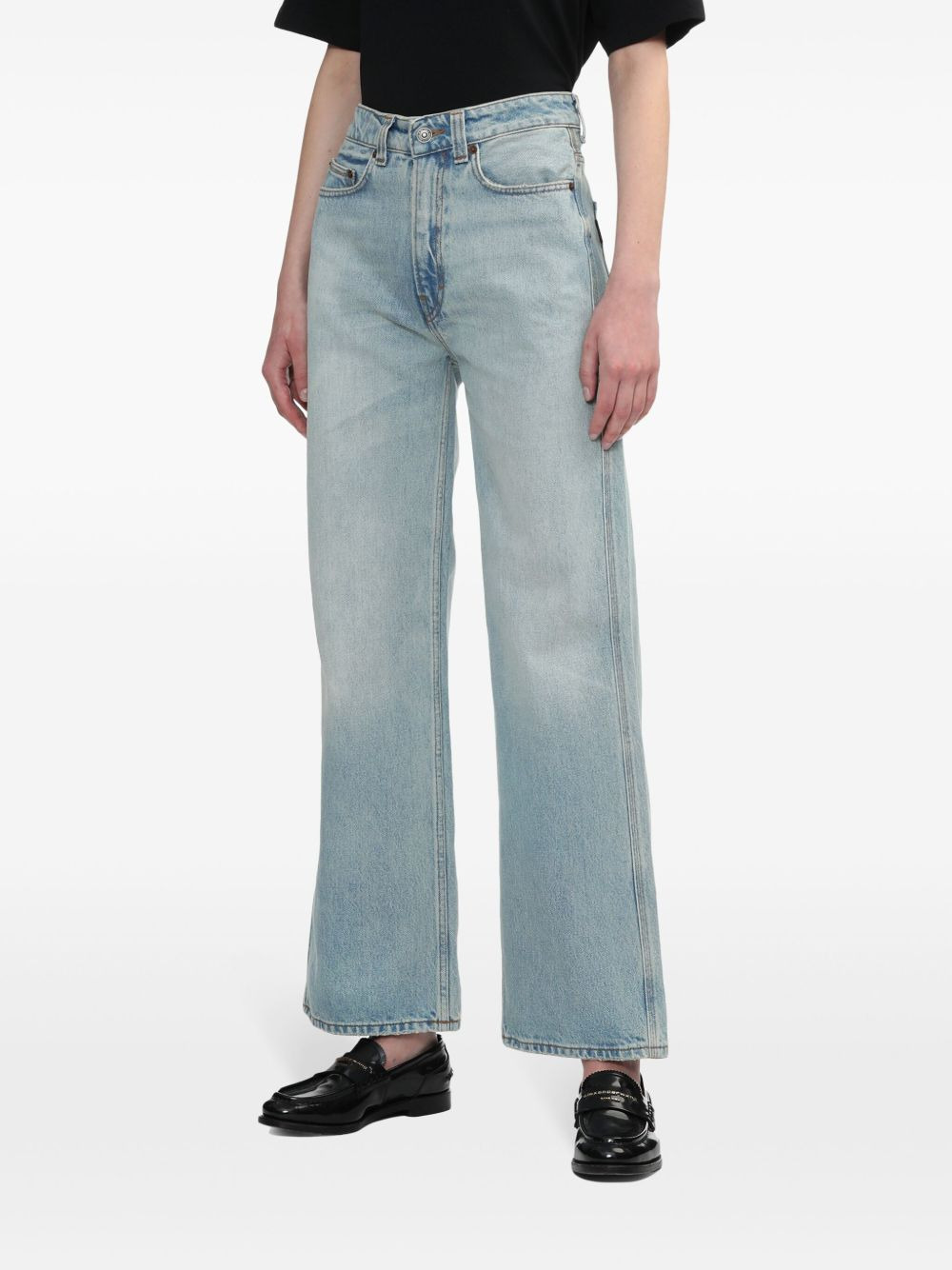 high-waisted straight-leg trousers - 3
