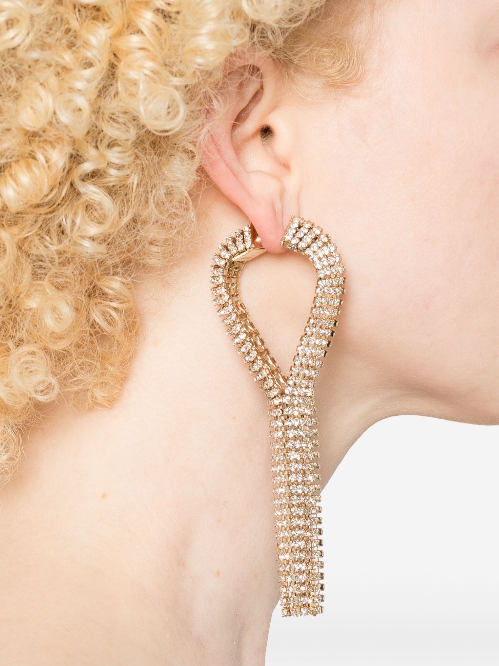 crystal-embellished earrings - 2