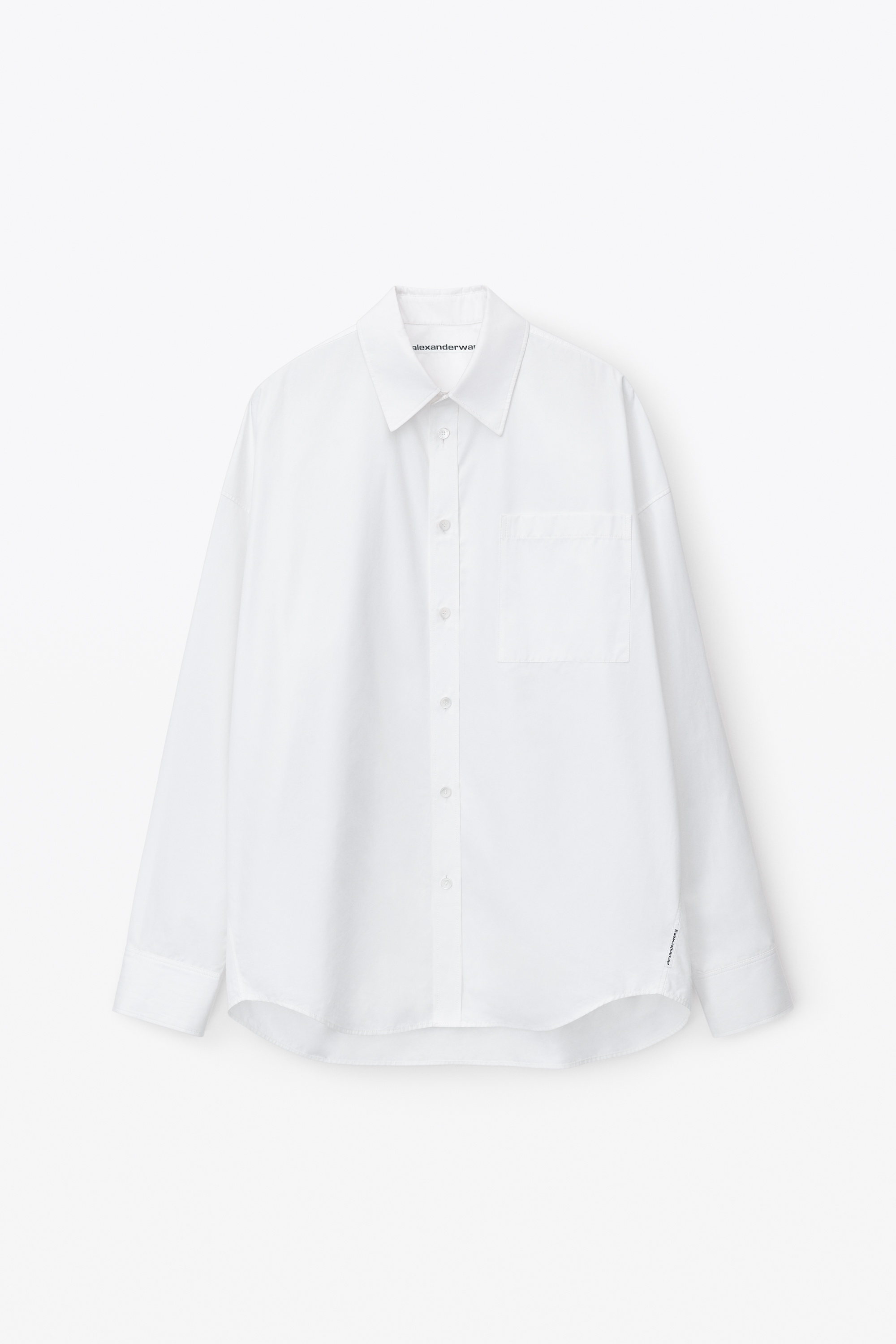 button down logo  shirt in cotton - 1