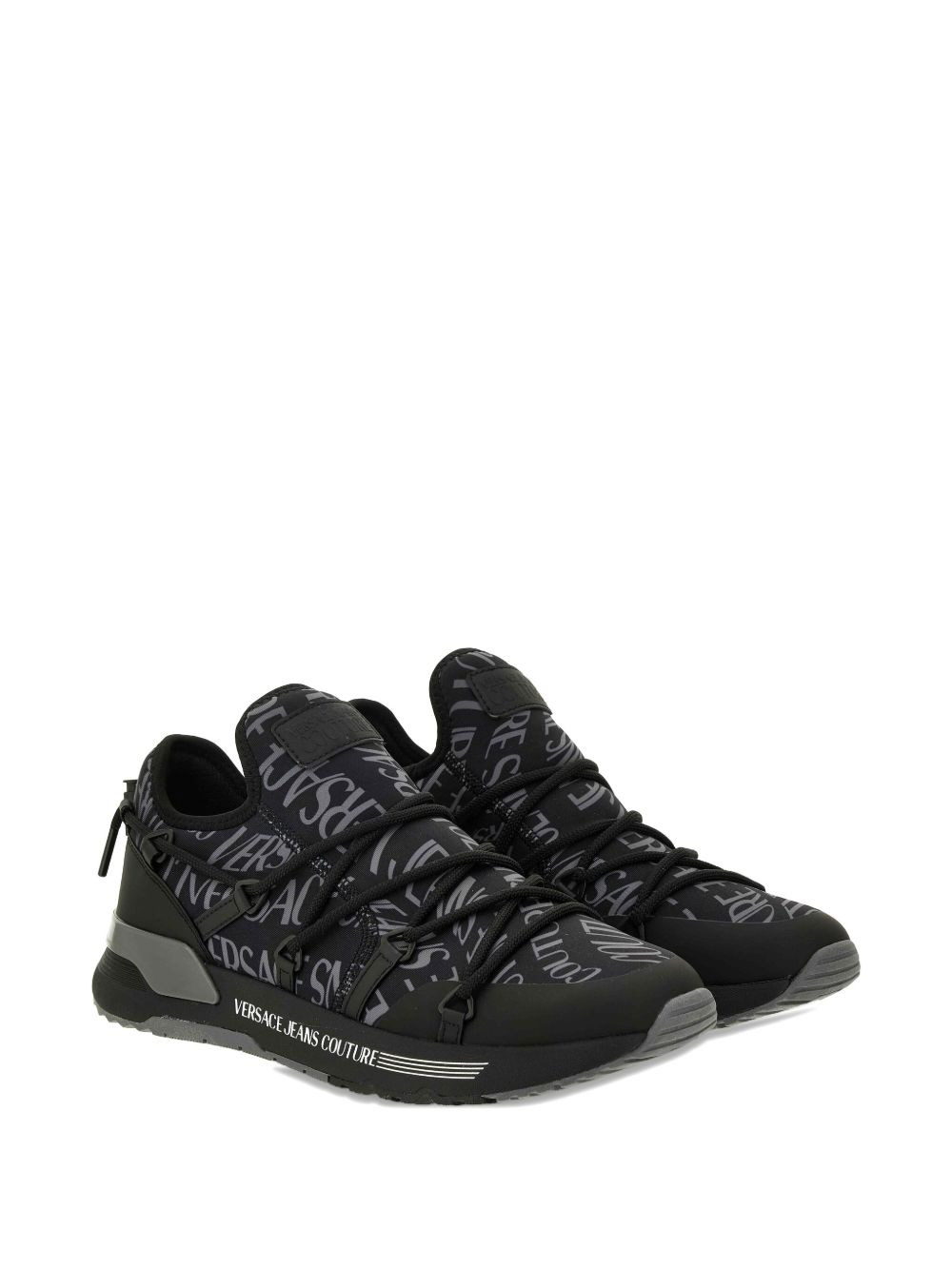 logo-print lace-up sneakers - 3