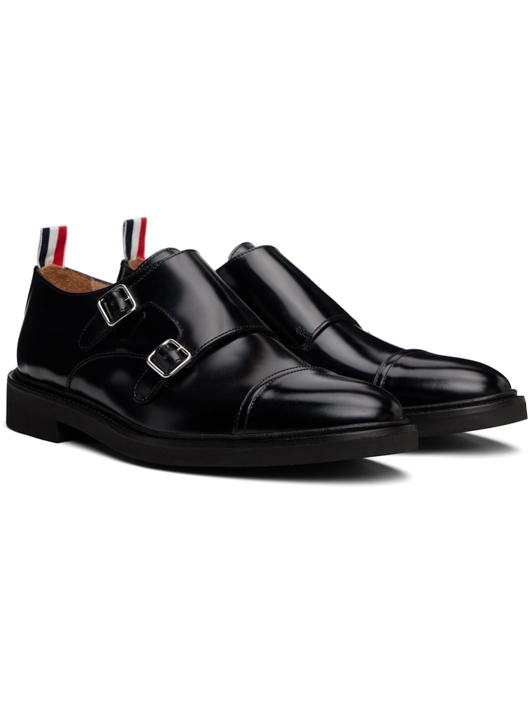 Black Soft Spazzolato Double Monkstraps - 4