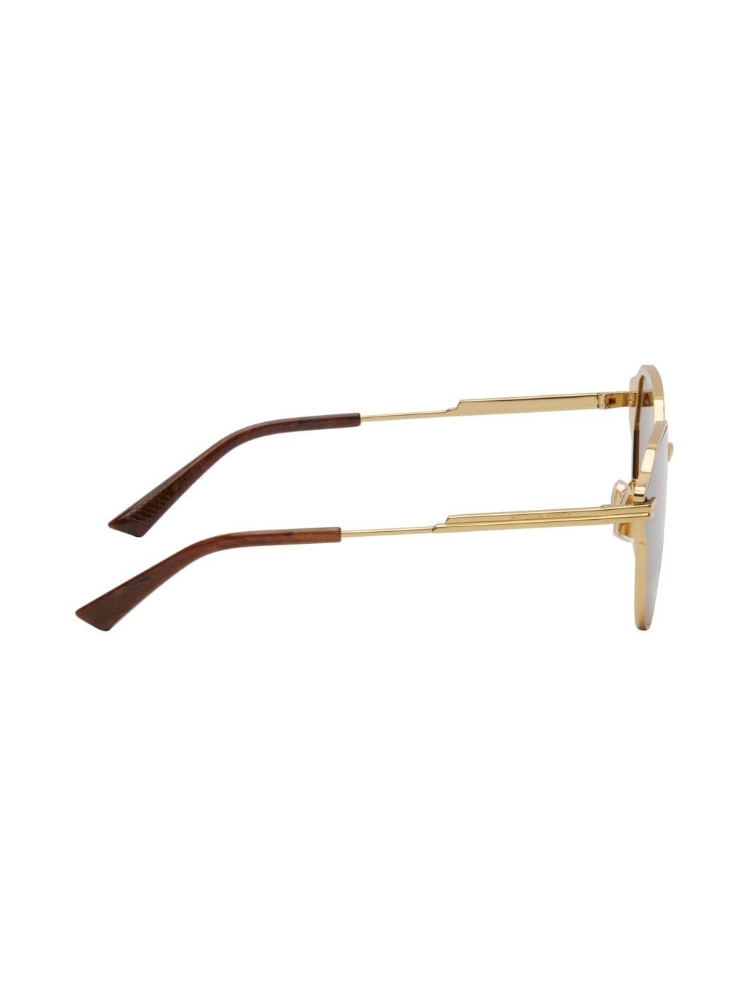Gold Glaze Metal Aviator Sunglasses - 2