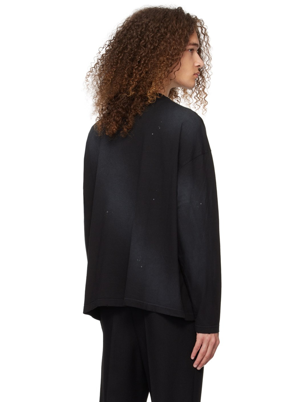 Black Printed Long Sleeve T-Shirt - 3