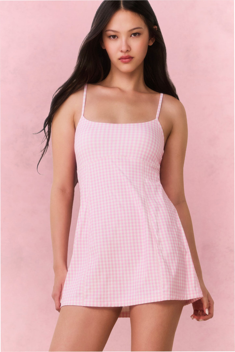 LoveShackFancy Vivianna Gingham Print Active Dress outlook