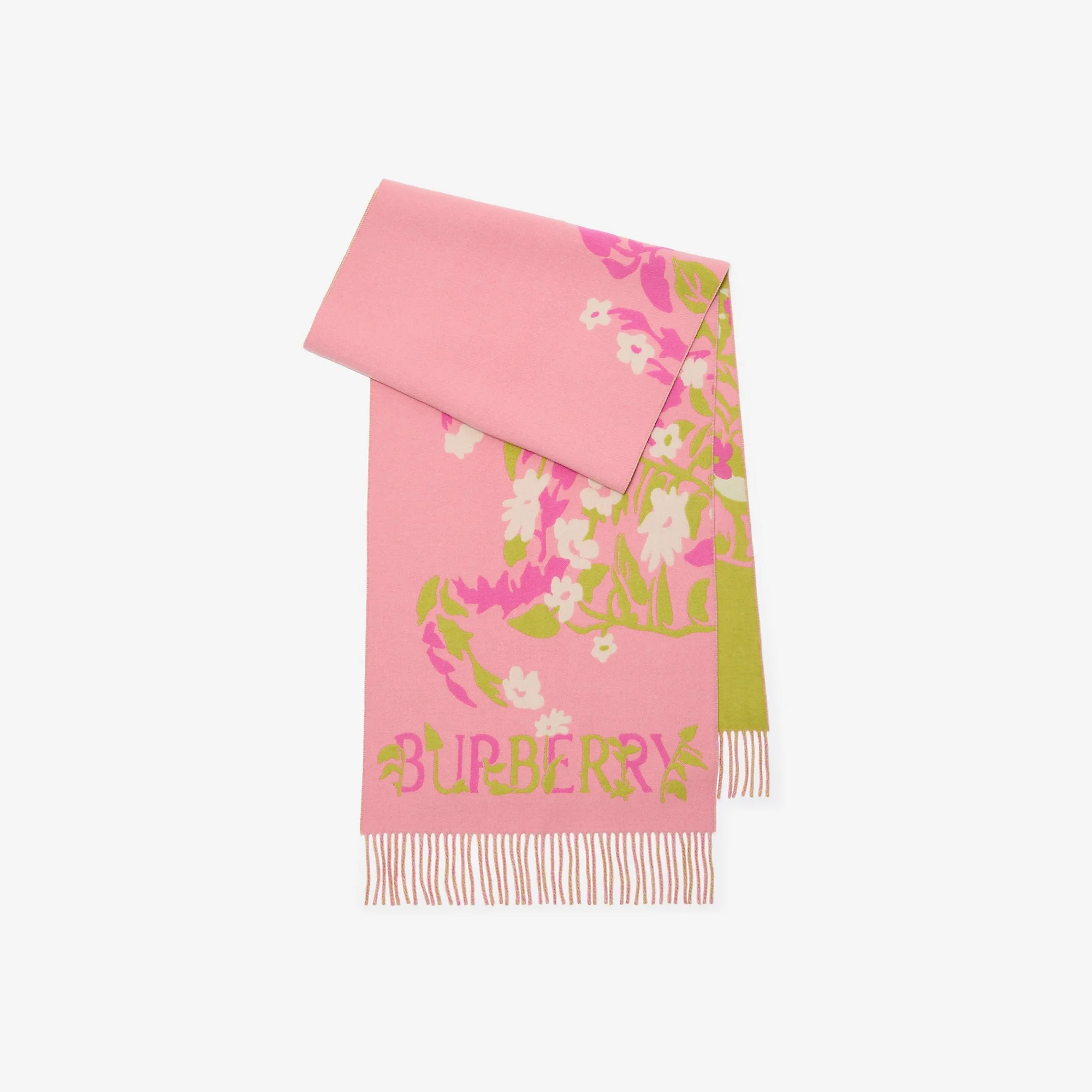 Wide Floral EKD Cashmere Scarf - 1