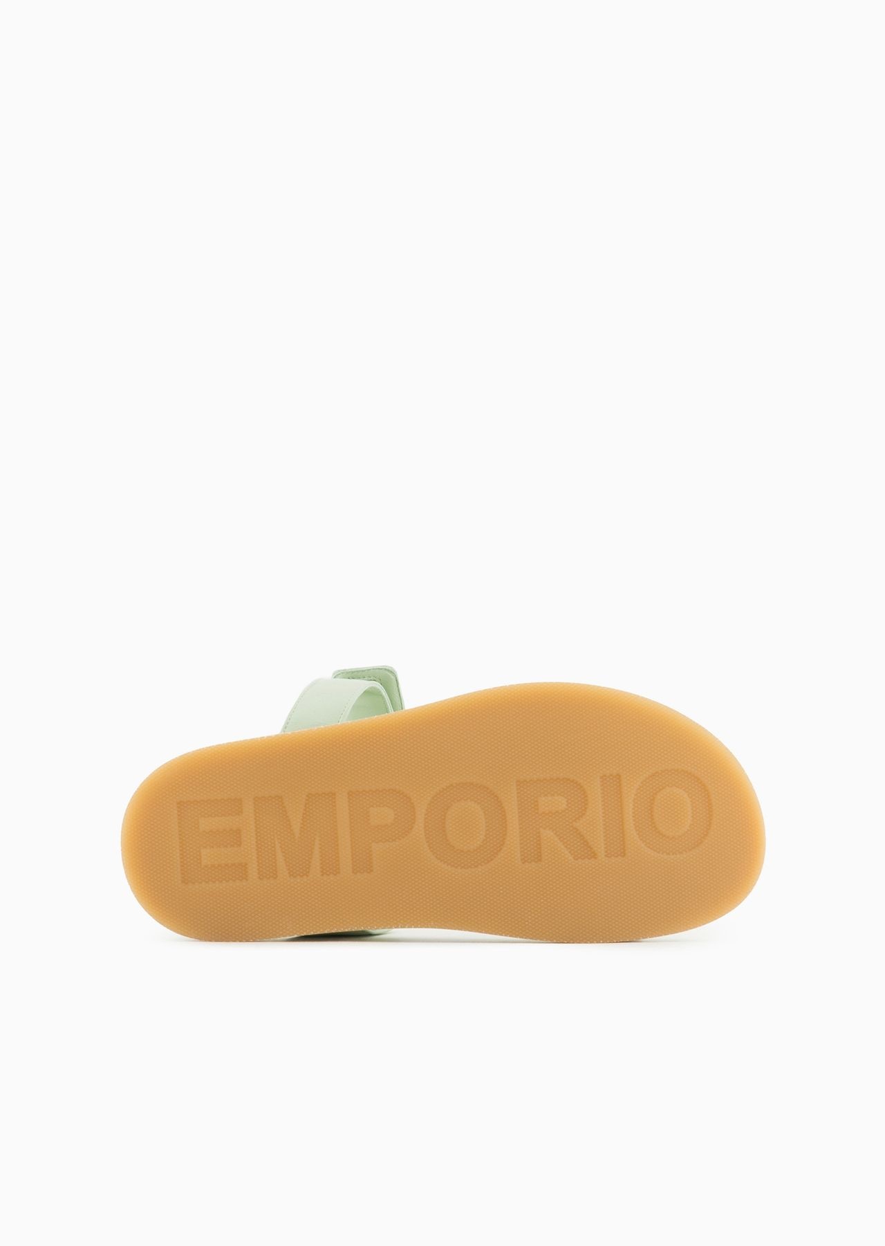 Double-band sandals in nappa leather with EA logo - 6