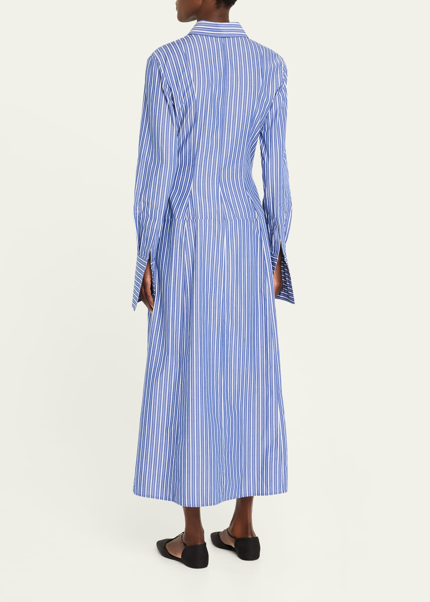 Sammy Striped Collared Midi Shirtdress - 3