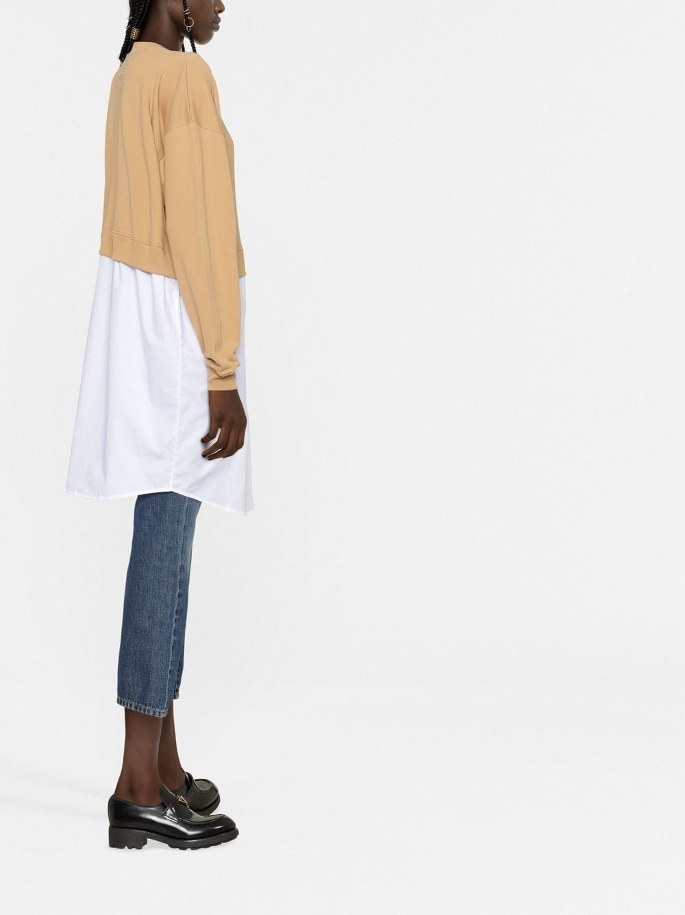 Mixed media sweatshirt dress - 3