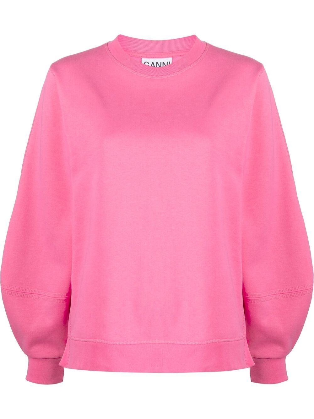 puff-sleeve organic cotton sweatshirt - 1