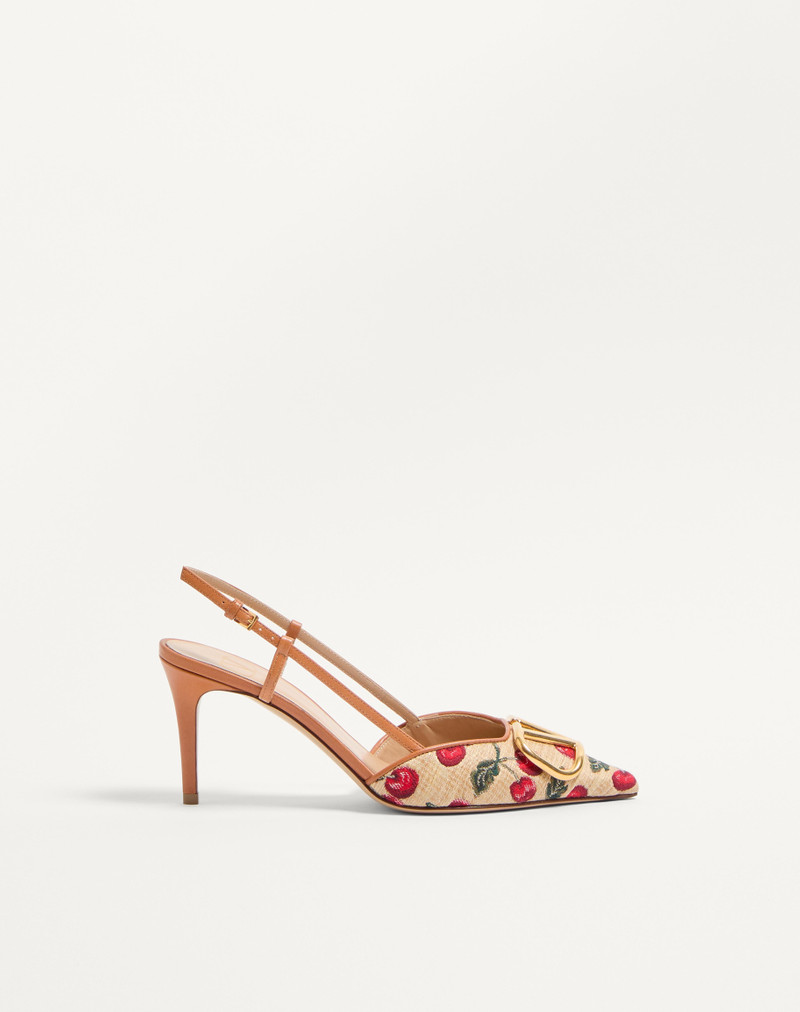 CHERRYFIC PATTERN 80MM에 있는 VLOGO 시그니처 SLINGBACK 펌프 1