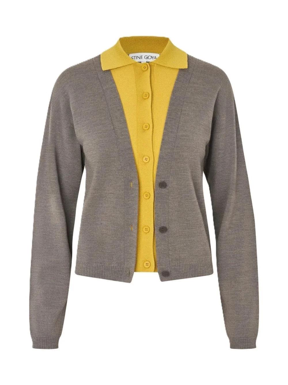 Layered Long Sleeve Cardigan - 1