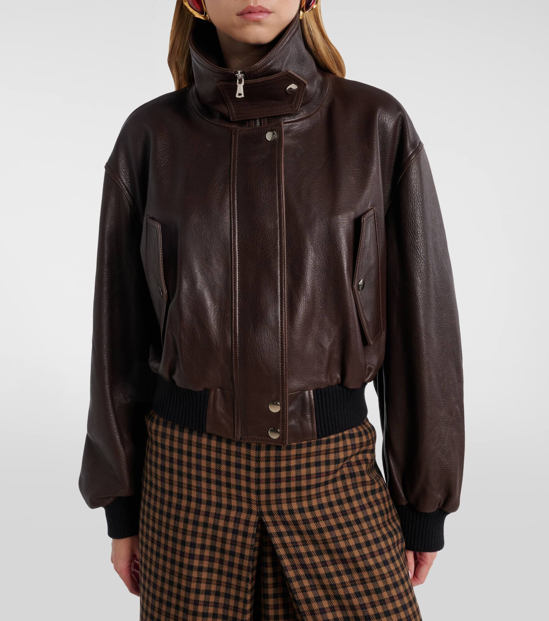 Briar leather bomber jacket - 6