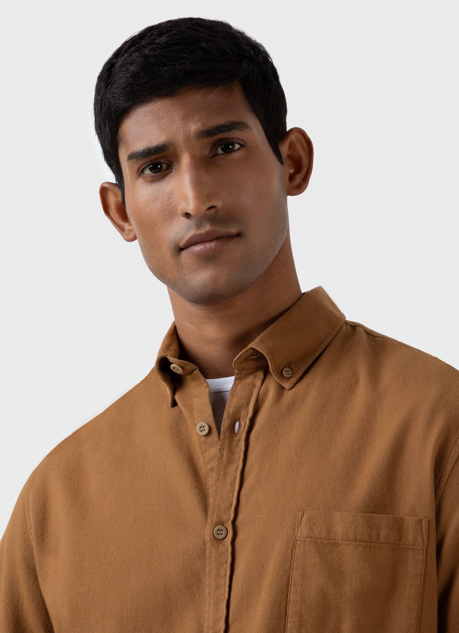 Brushed Cotton Flannel Shirt - 6