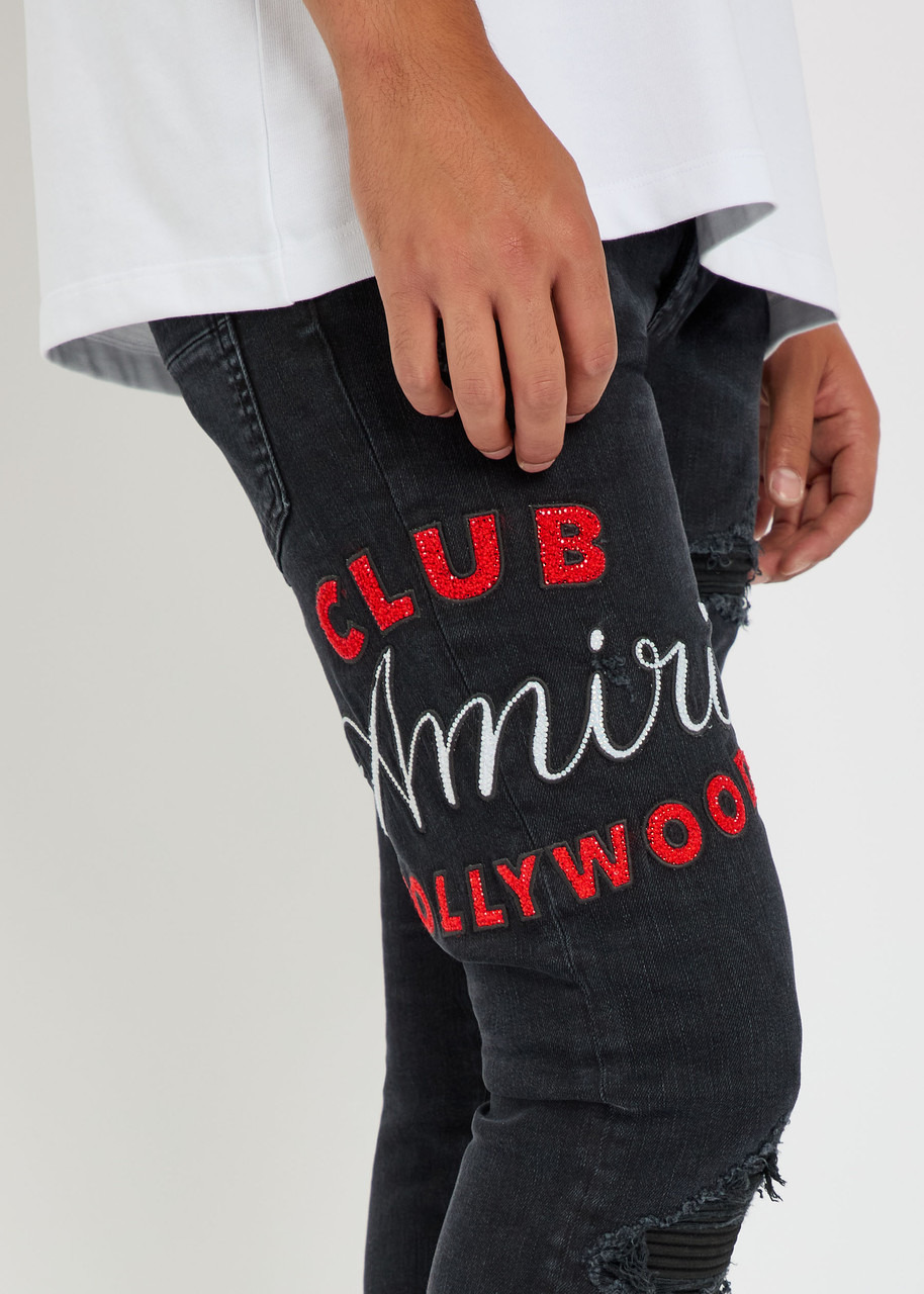 Amiri Club Amiri MX1 Appliquéd Skinny Jeans - 5