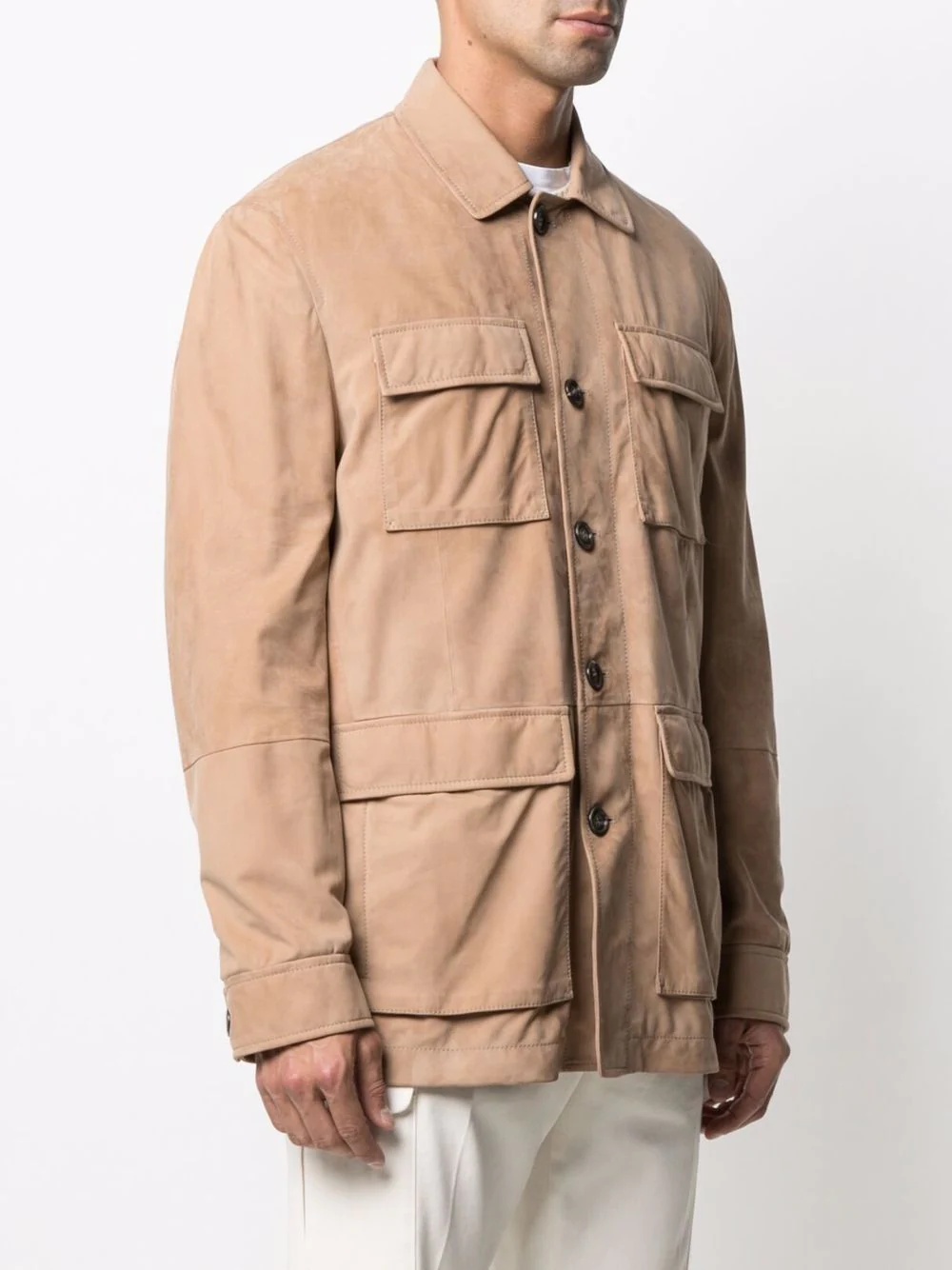 multi-pocket shirt jacket - 3