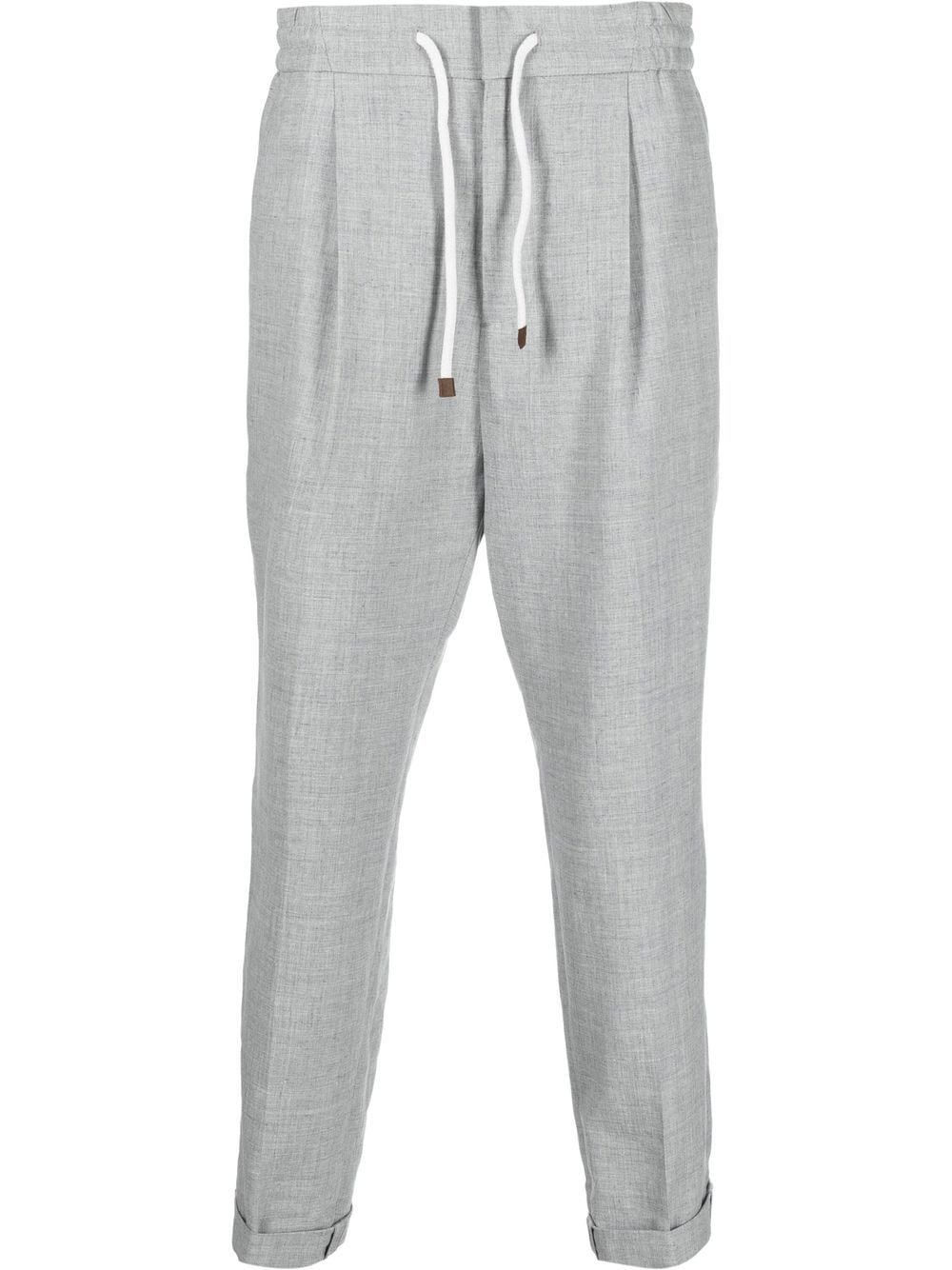 drawstring waist trousers - 1