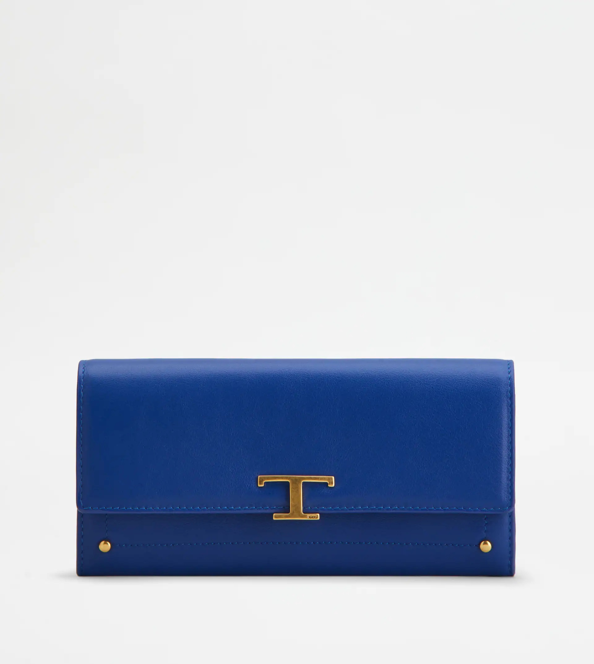 T TIMELESS WALLET IN LEATHER - BLUE - 1
