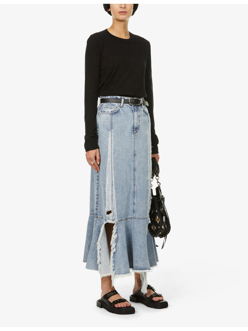 Zadig & Voltaire Miss rhinestone-embellished arrow cashmere sweater outlook