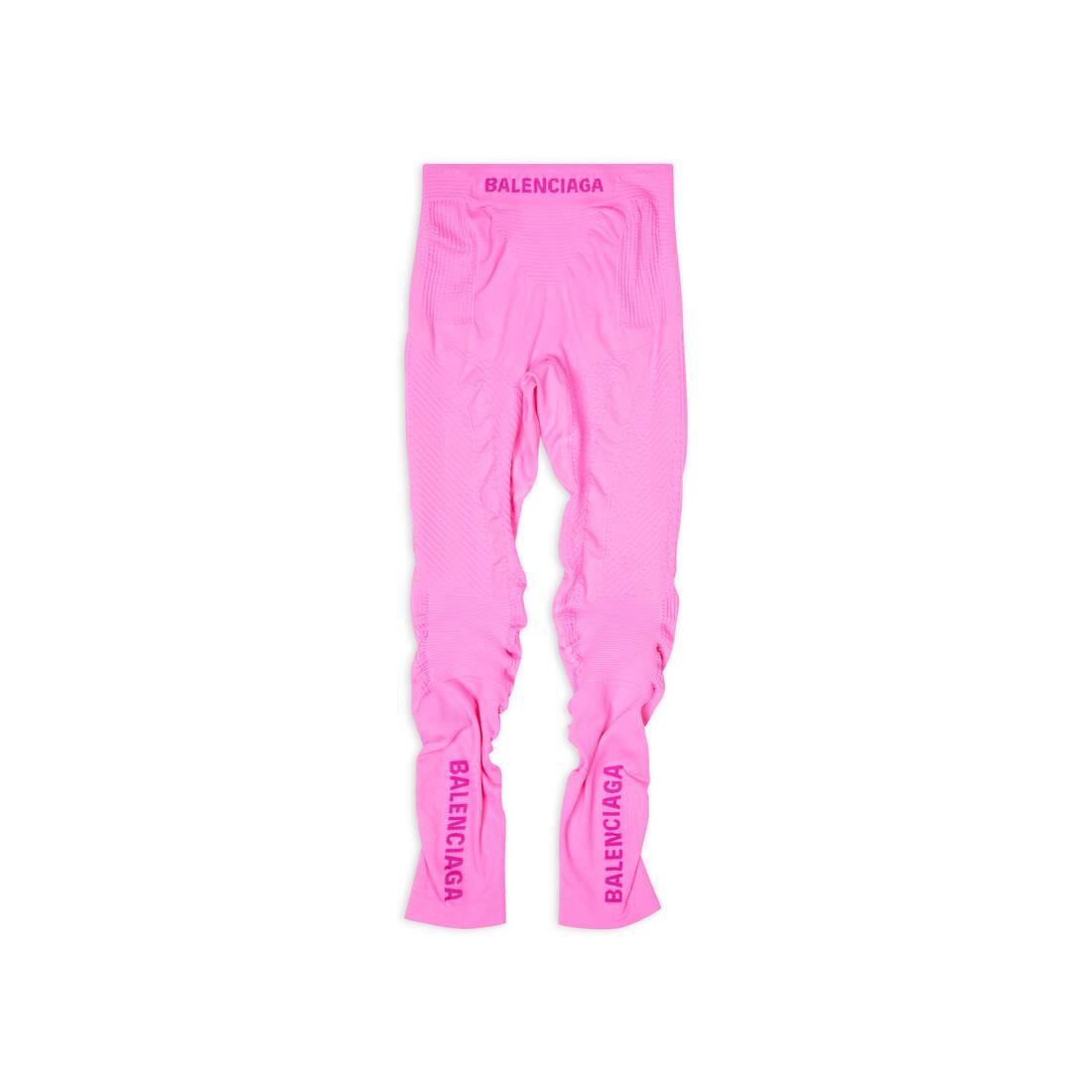 Women's Athletic Leggings in Neon Pink - 1