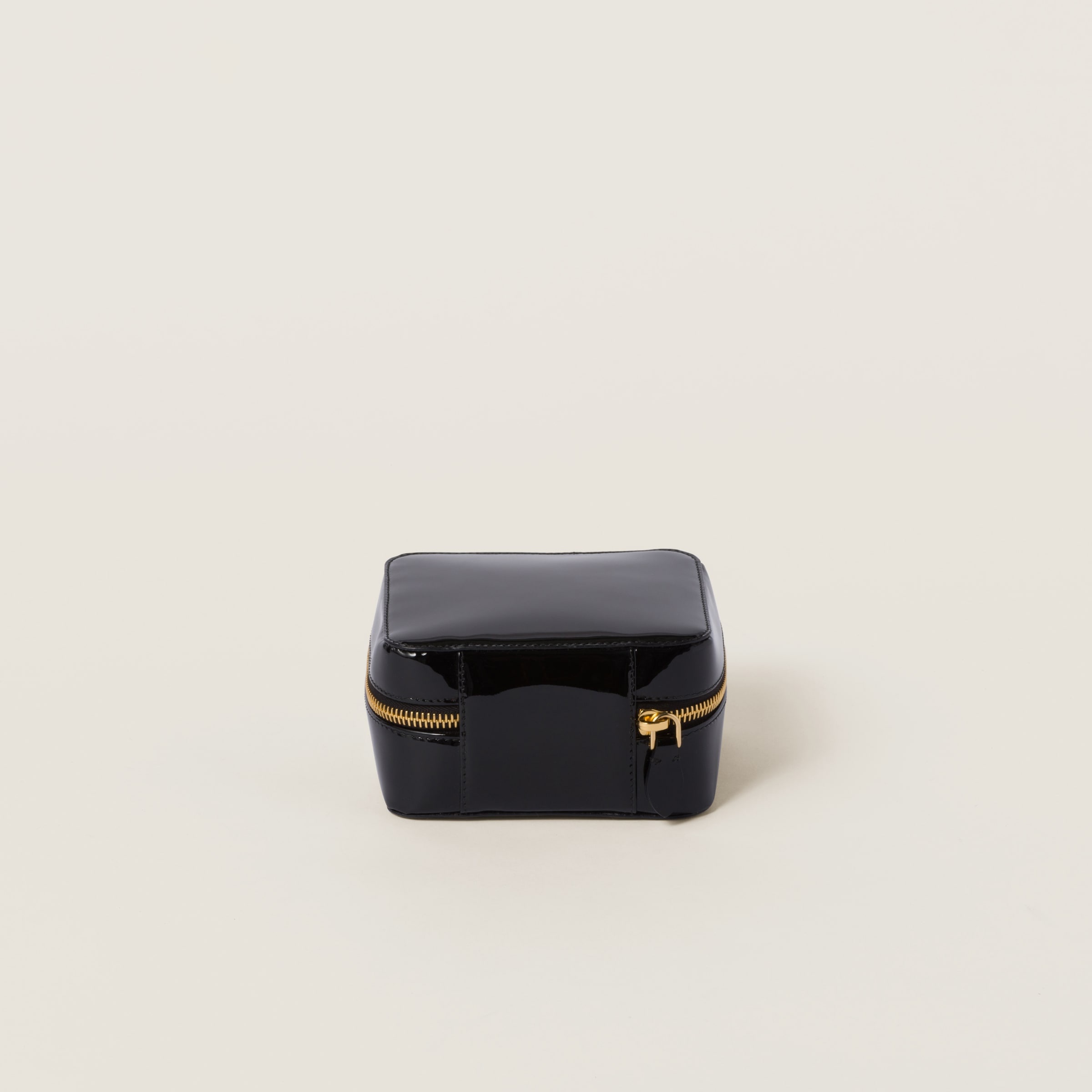 Leather and patent leather jewelry travel case - 3