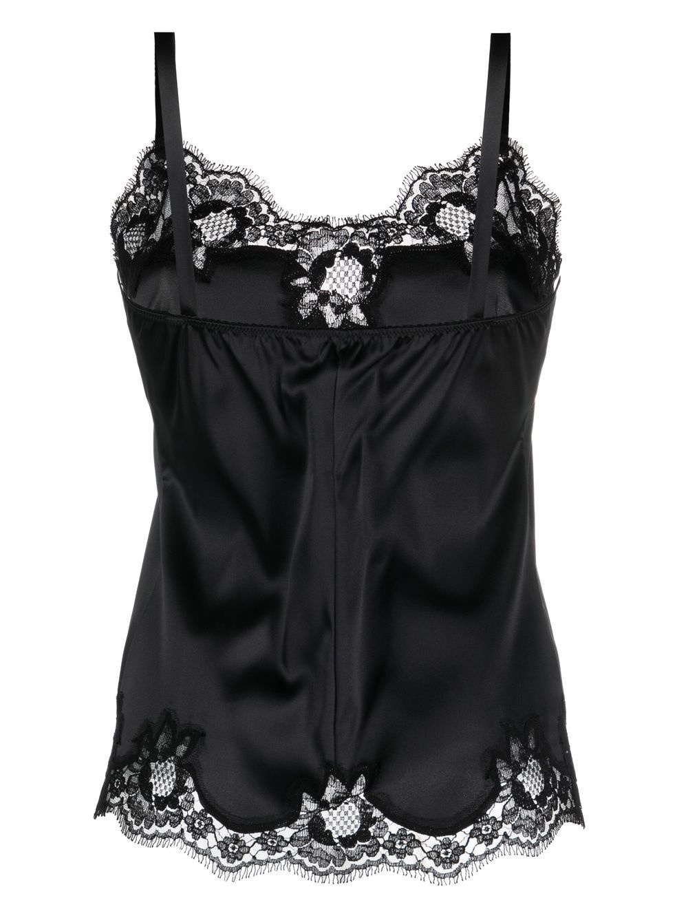 lace-trim satin camisole top - 4