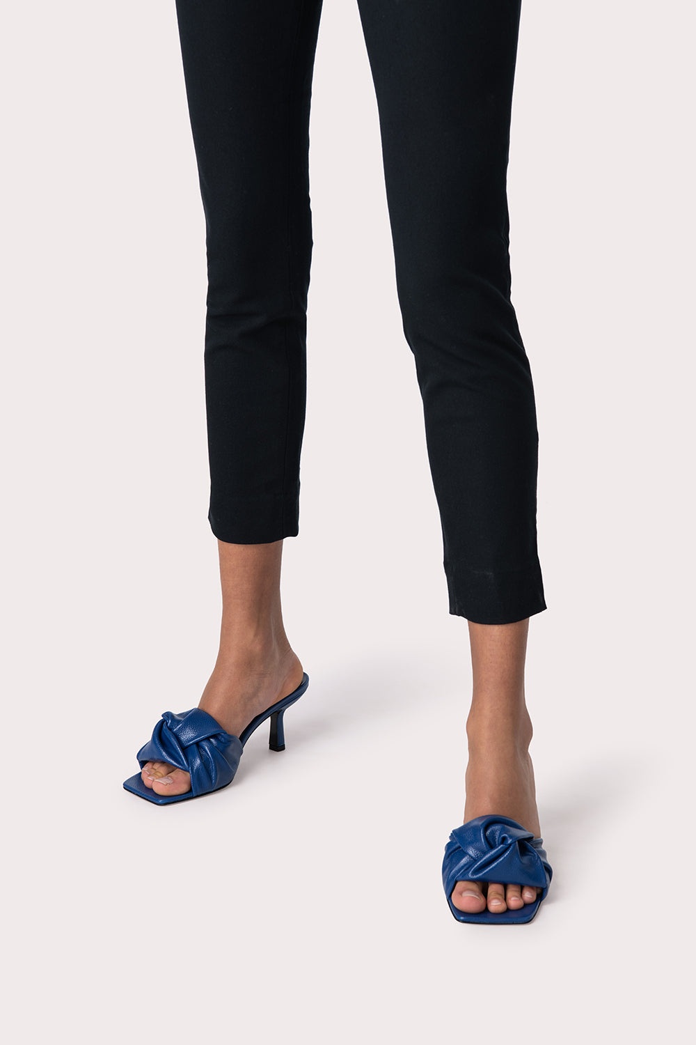 Lana Deep Blue Gloss Grained Leather - 2