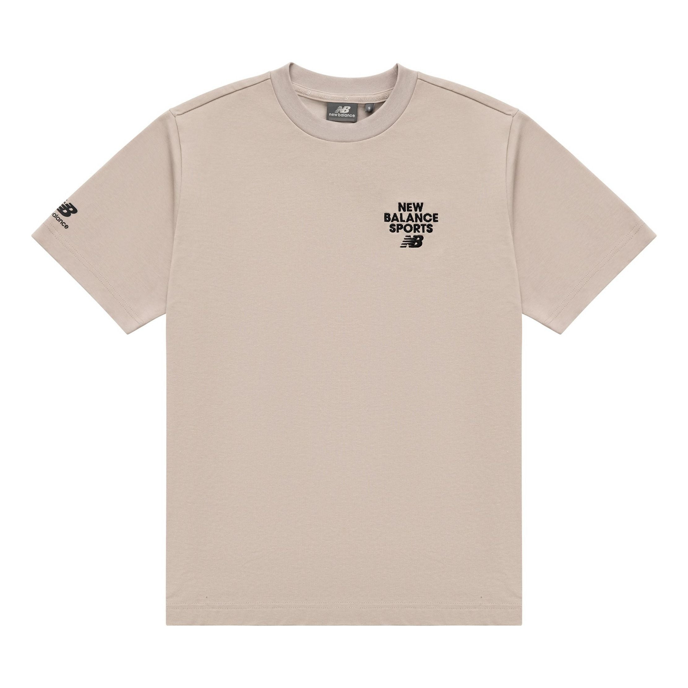 New Balance Logo Print Tee 'Beige Black' 5ED12093-LBE - 1