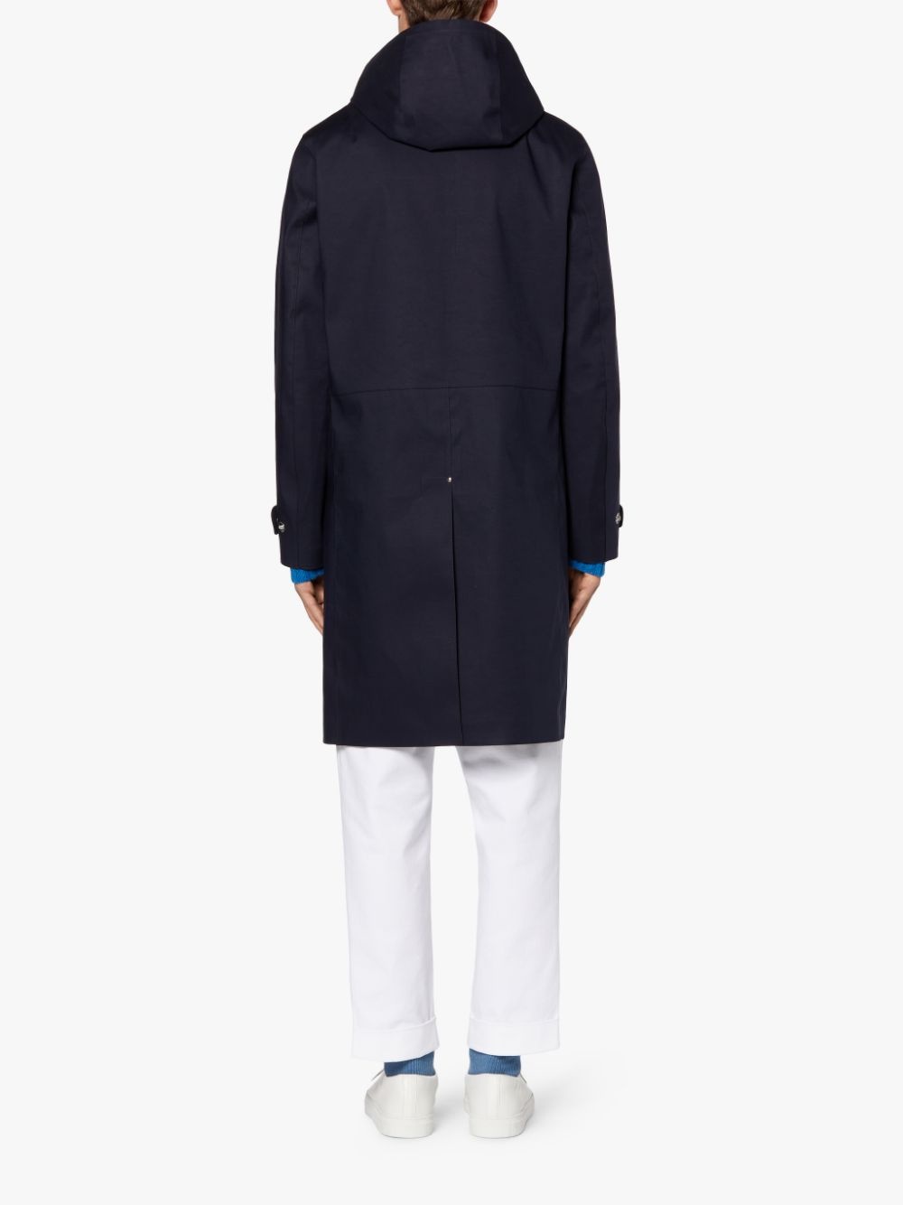 GRANISH NAVY BONDED COTTON HOODED COAT | GR-1032 - 3