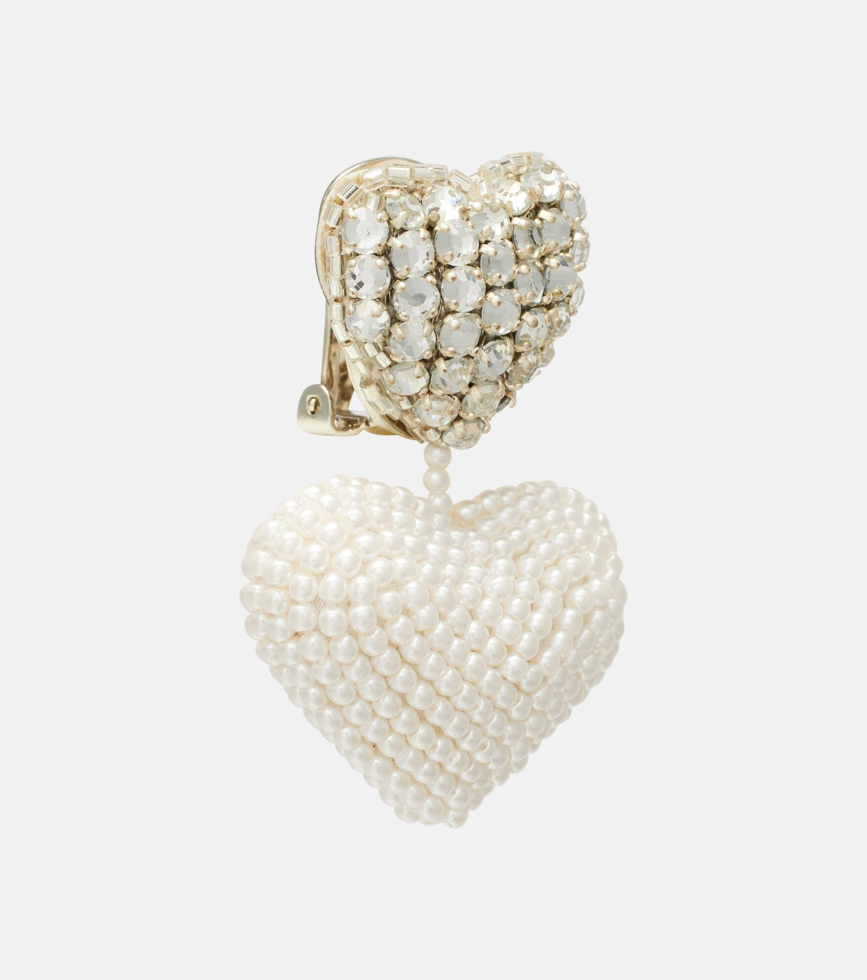 Crystal-embellished clip-on earrings - 2