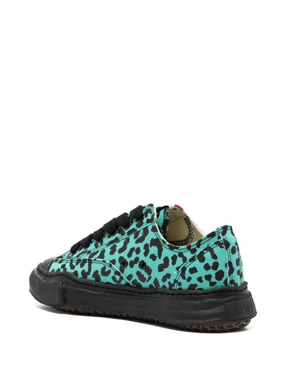 leopard-print low-top sneakers - 3