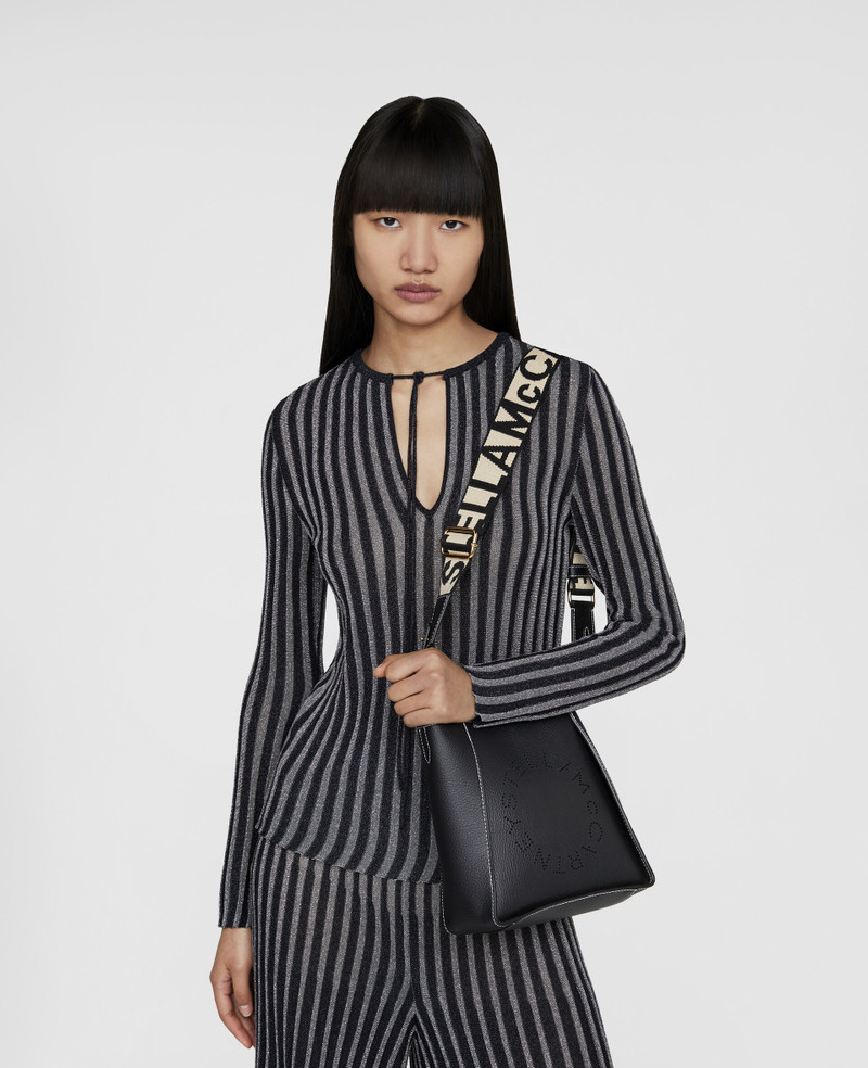 Pleated Top with Cutout and Pinstripes 4