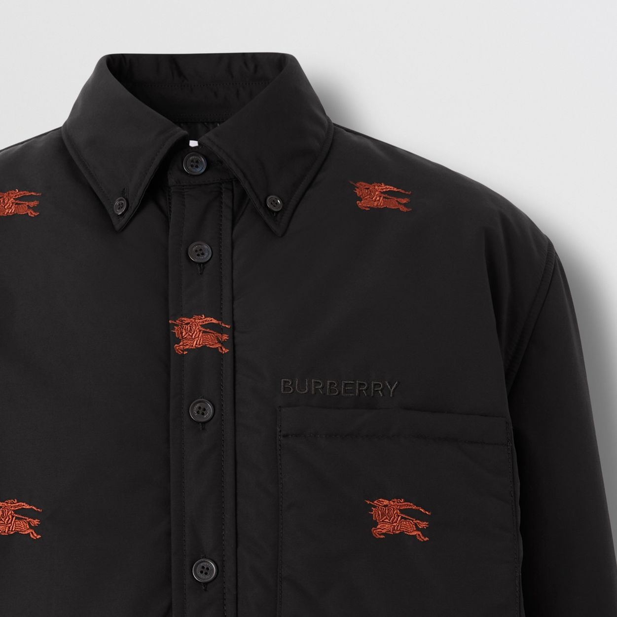 Tシャツ・カットソー Burberry Embroidered nylon padded shirt (8061050 A1189) Burberry BURBERRY Embroidered Nylon Padded Shirt | luosophy