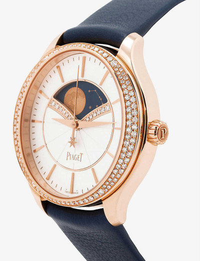 Piaget G0A40110 Limelight Stella 18ct rose-gold, 0.6ct brilliant-cut diamond and leather automatic watch outlook