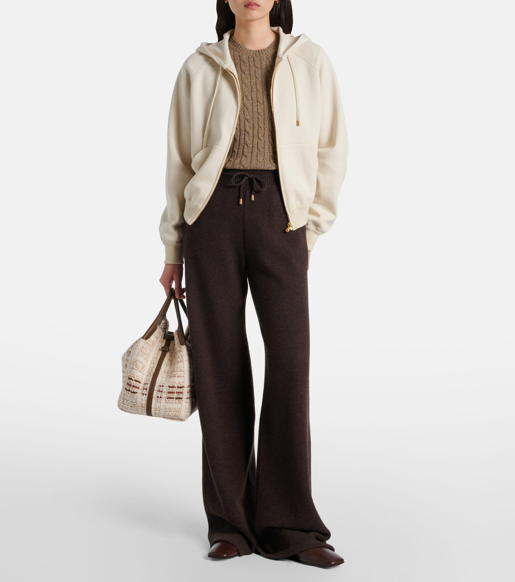 Viera cotton, silk, and cashmere hoodie - 2