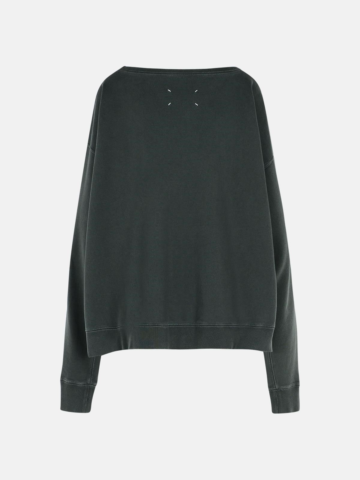 BLACK COTTON SWEATSHIRT - 3