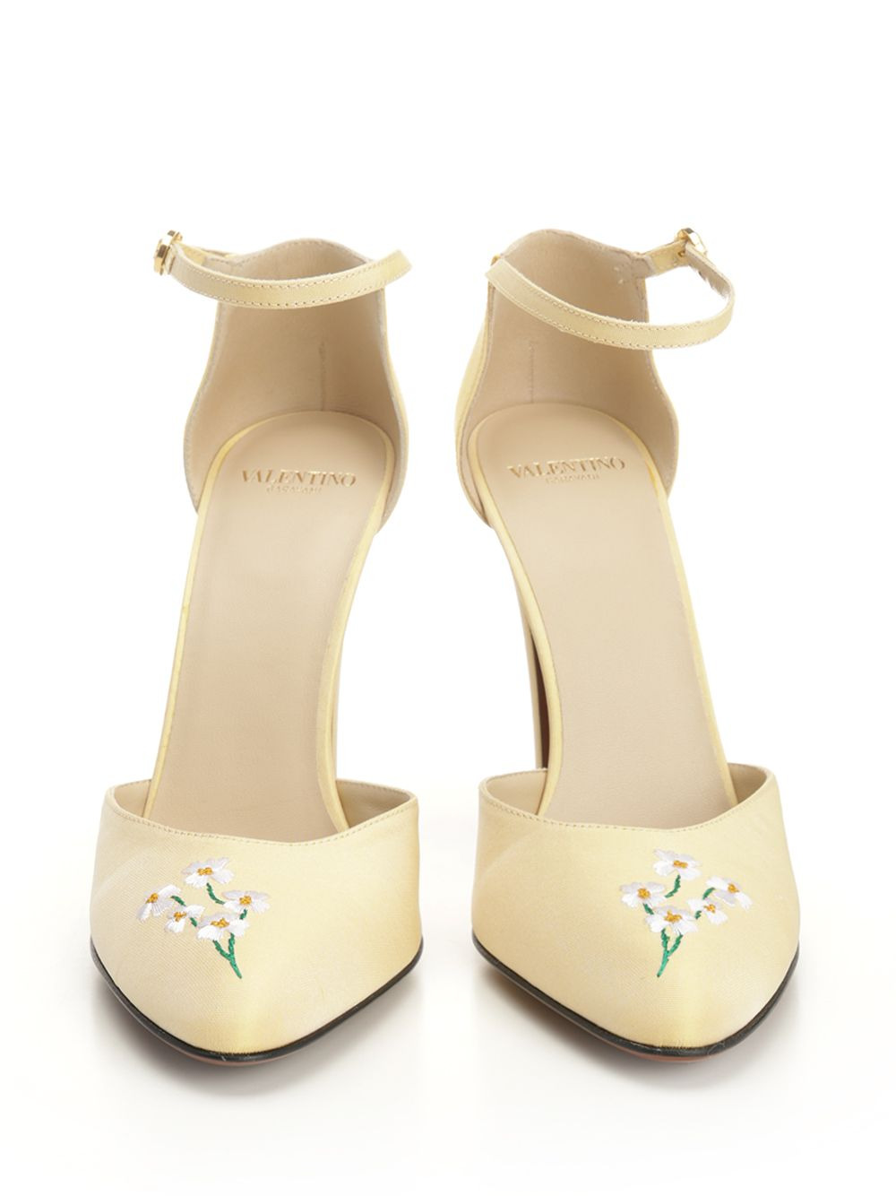 Ankle Strap | Valentino Garavani Hi Dolly | T. 105 | Tess Shantung/Embroidery Daisy Flower/A. Pumps  - 5