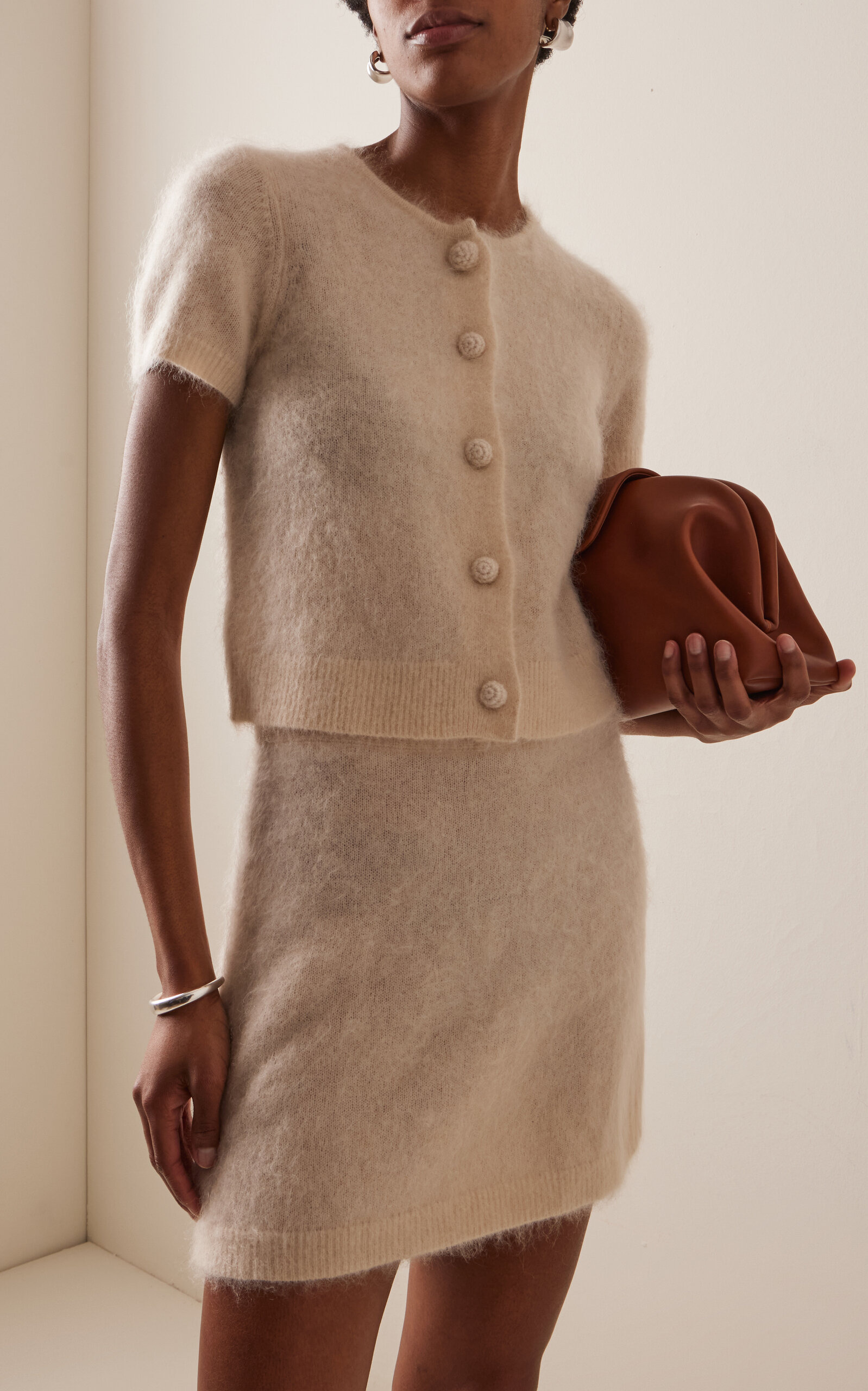 Roma Brushed Cardigan ivory - 2