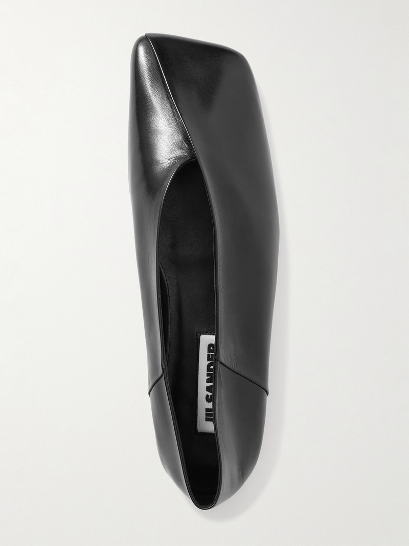 Asymmetric Leather Ballet Flats 1