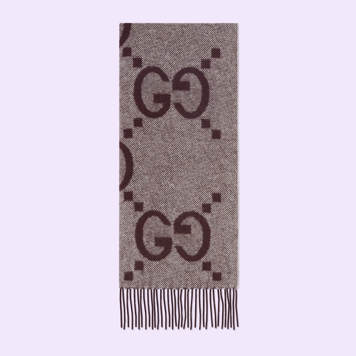 GG cashmere jacquard scarf - 1