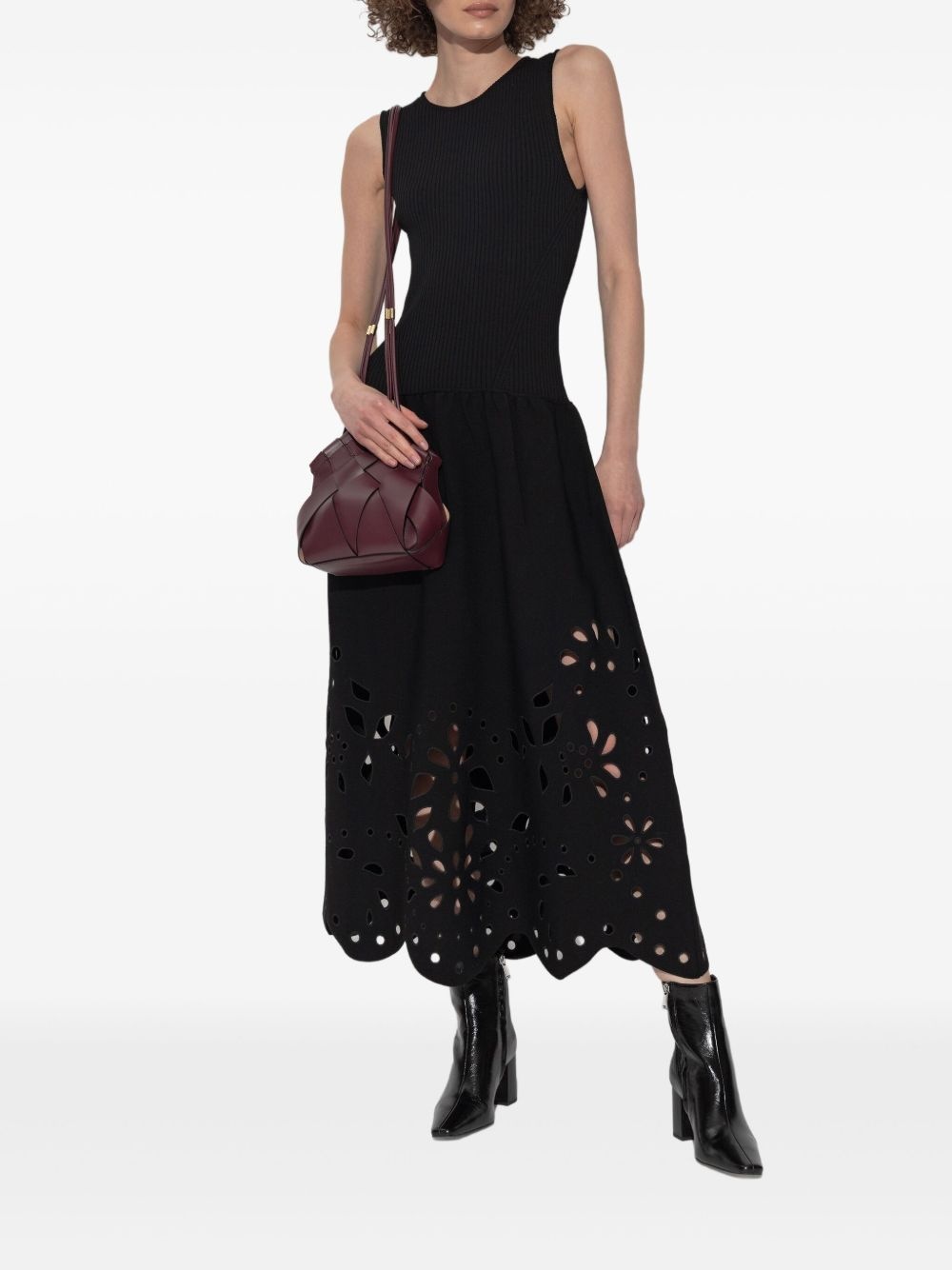 floral-cutout dress - 2