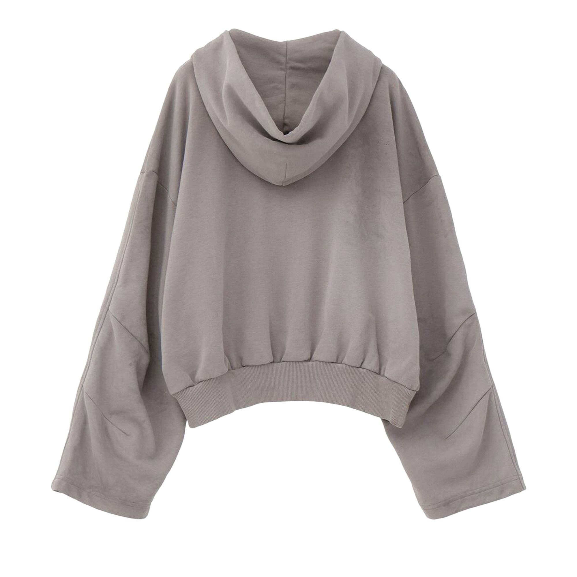 MM6 Maison Margiela Cropped Zip-Up Hoodie 'Taupe' - 2